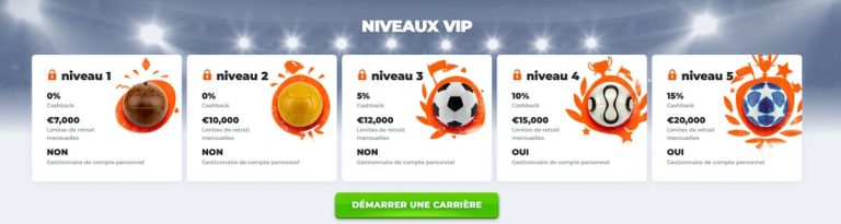 Betriot Casino programme VIP