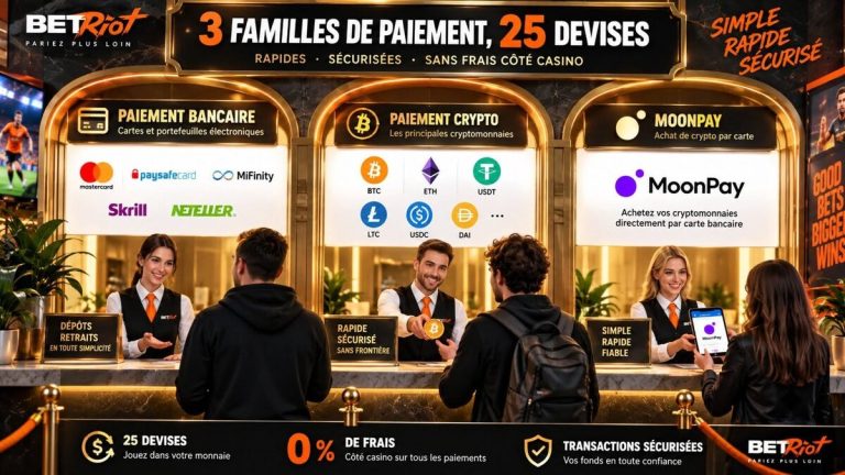 Betriot Casino moyens paiement